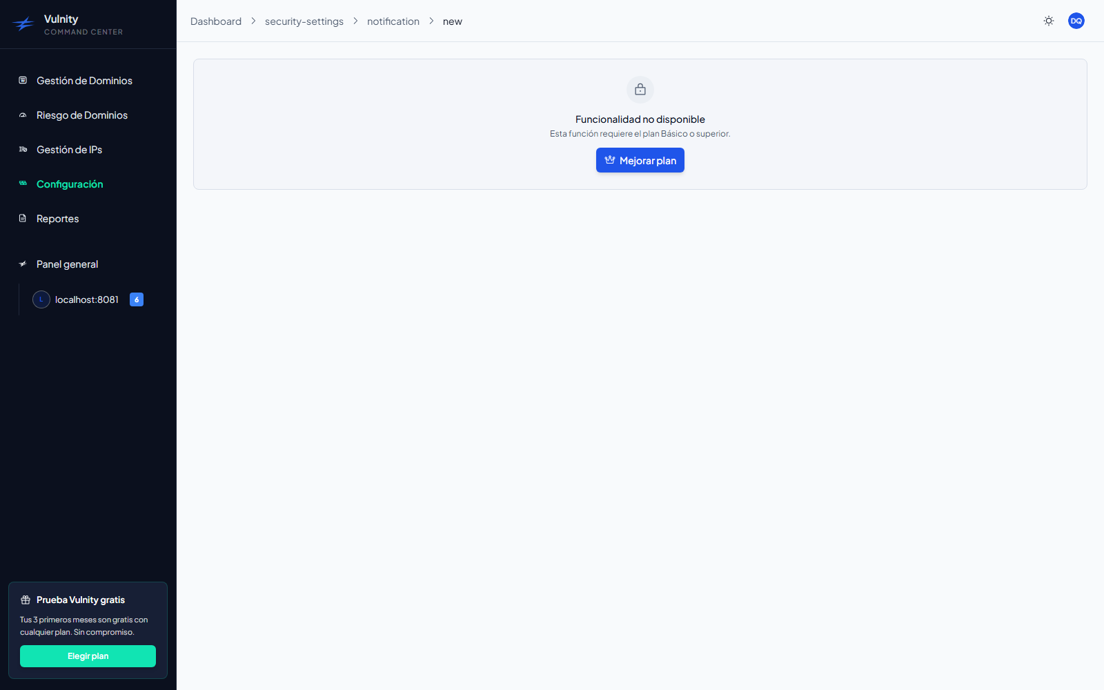 Notification rule editor