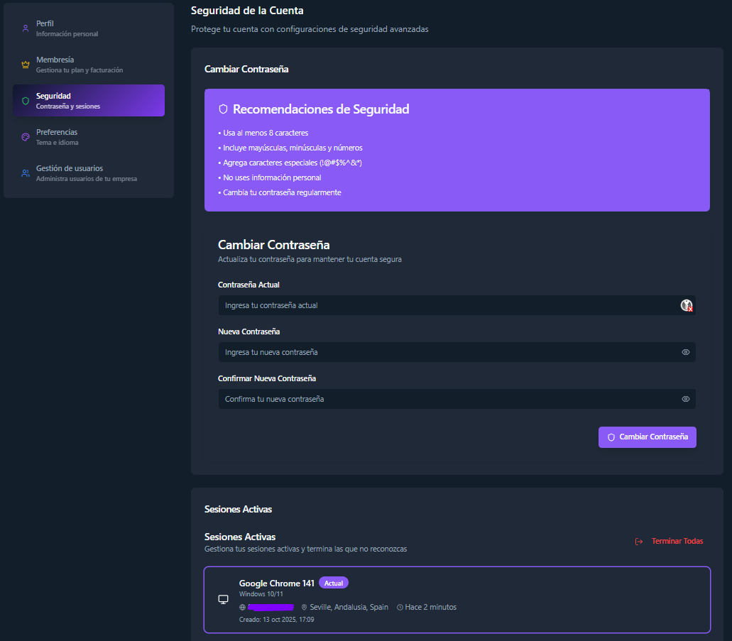 Security interface